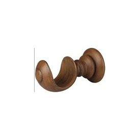 Euro Wood Curtain Rod Brackets 3 Inch Projection For 2 1 4 Inch
