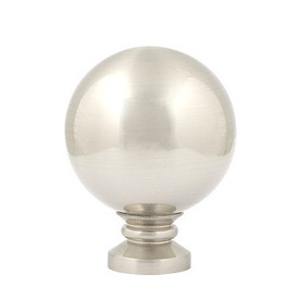 Sphere finial for 1 1/8 inch metal contemporary curtain rod