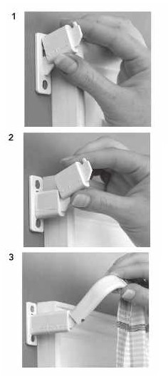 curtain rod bracket for vertical blinds