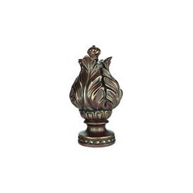 Elizabethan finial for 2 1/4 inch wood curtain rods