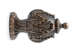 Valencia Finial For Use With 2 1 4 Wooden Curtain Rods Basicq Inc